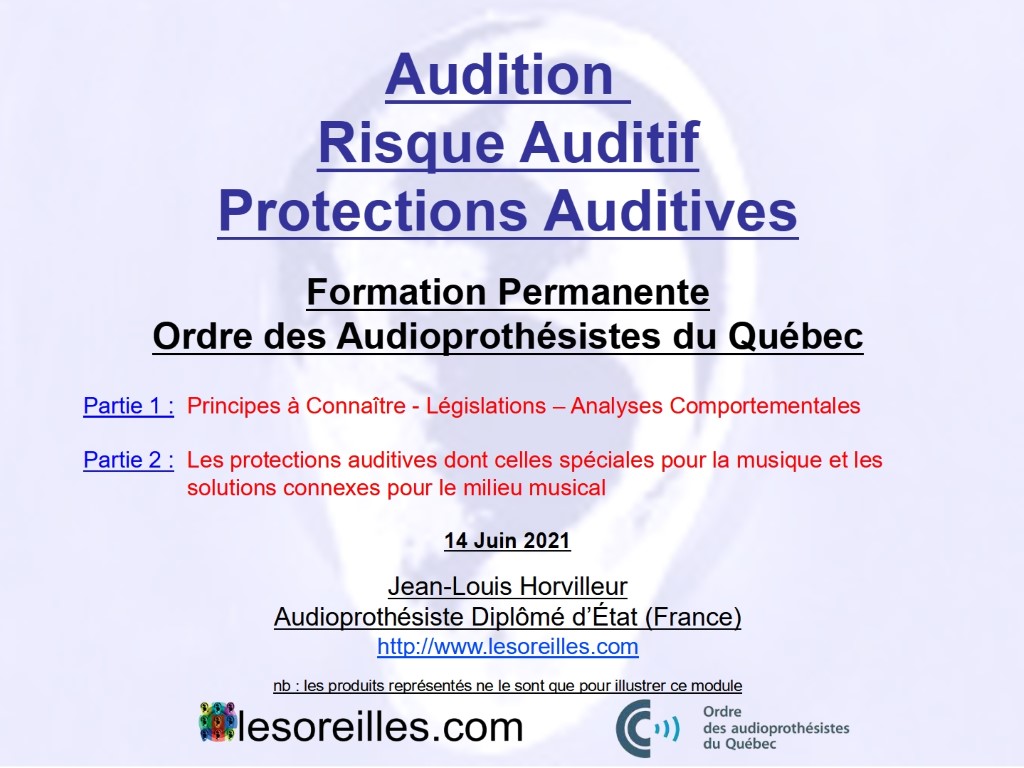 Cours. Formation Permanente / Ordre Des Audioprothésistes Du Québec ...